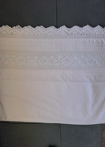 dantelli çarşaf takımı hiç kullanılmadı çift kişilik - Görsel 2