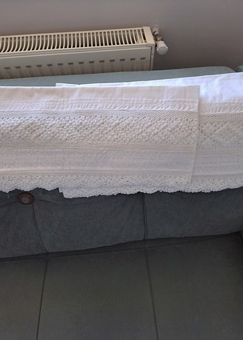dantelli çarşaf takımı hiç kullanılmadı çift kişilik - Görsel 3
