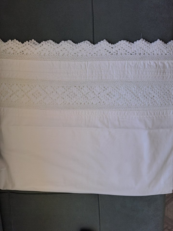 dantelli çarşaf takımı hiç kullanılmadı çift kişilik - Görsel 2