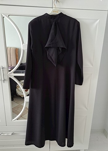 Nakış Detaylı Siyah Uzun Kadın ferace - Görsel 3