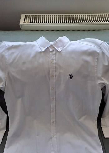 Erkek Beyaz uzunKollu Polo Yaka Gömlek - Görsel 2