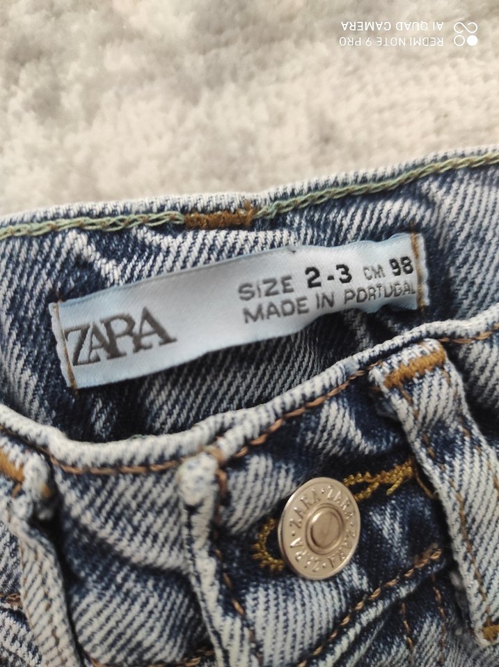 Gri çocuk Düğmeli Mini Denim Şort - Görsel 5