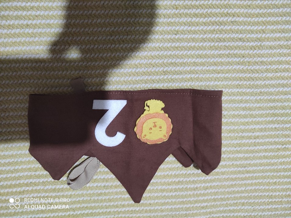 Kahverengi Nakışlı doğum günü taç - Görsel 2