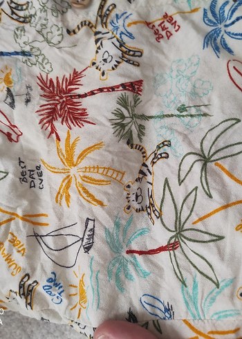 Erkek Çok Renkli Bohem Kısa Kollu Gömlek - Görsel 2