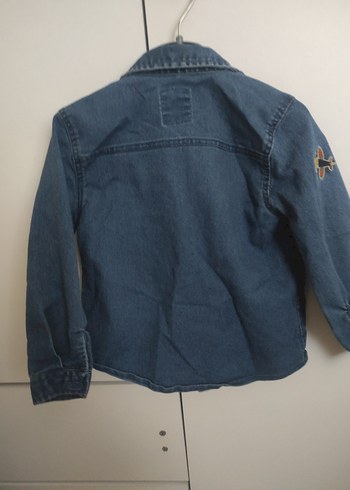 24-36 Ay Beden Erkek Çocuk Lacivert Denim Gömlek