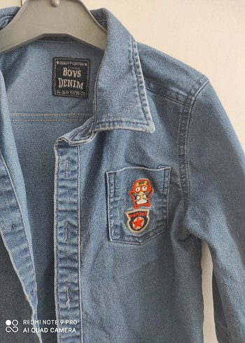 Erkek Çocuk Lacivert Denim Gömlek - Görsel 5