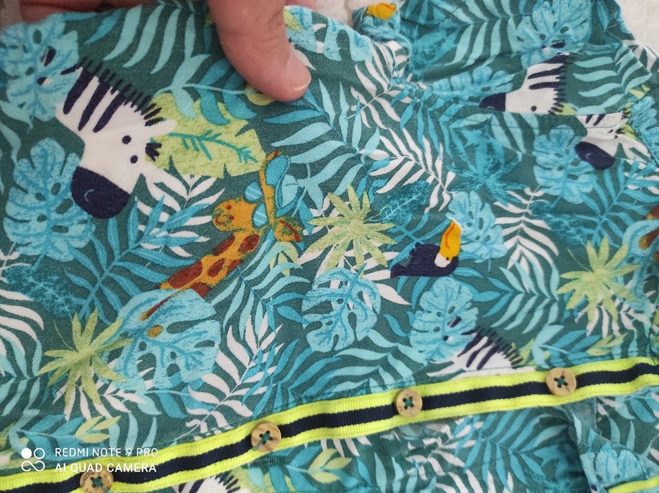 Renkli Tropikal Desenli Erkek Gömlek - Görsel 3