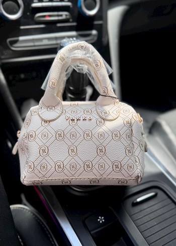 Vakko Vakko mini speedy Beyaz Baskılı Kadın Omuz Çantası