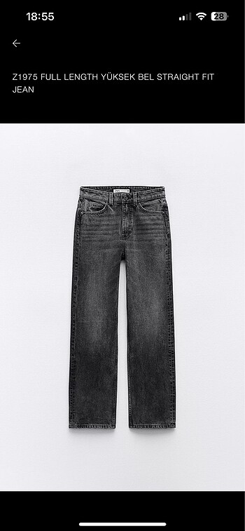 ZARA 1975 STRAİGHT FİT JEAN