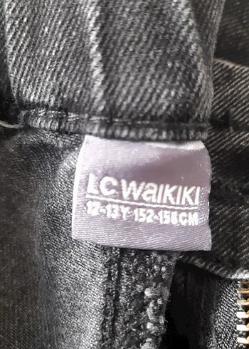 LC Waikiki Kız Çocuk Gri Baskılı havuç model Kot Pantolon