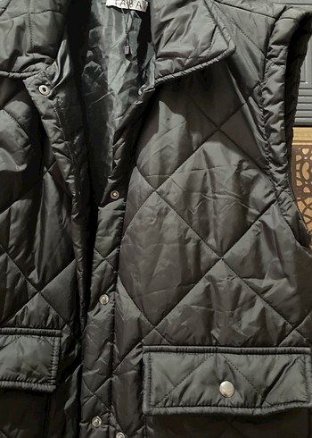 Düğmeli Siyah Uzun Kadın Yelek - Görsel 2