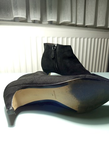 36 Beden siyah Renk Siyah Süet Stiletto Topuklu Kadın Bot