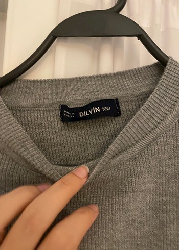 Dilvin Dilvin Gri Uzun Kollu Kadın Kazak