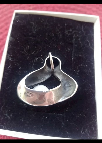 925 ayar gümüş gerçek incili kolye ucu. hiç kullanılmadı - Görsel 4