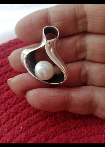 925 ayar gümüş gerçek incili kolye ucu. hiç kullanılmadı - Görsel 9