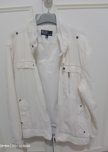 Polo Ralph Lauren Beyaz kadın Fermuarlı Yağmurluk - Görsel 6