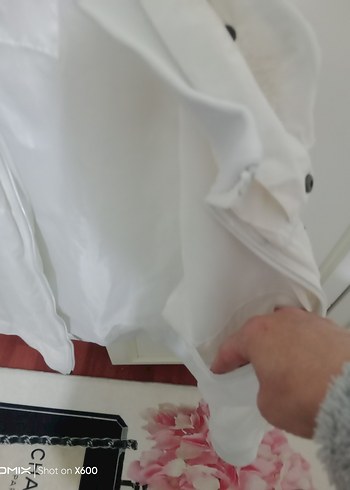 Polo Ralph Lauren Beyaz kadın Fermuarlı Yağmurluk - Görsel 3