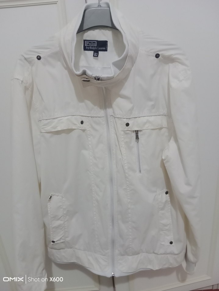 Polo Ralph Lauren Beyaz kadın Fermuarlı Yağmurluk - Görsel 4