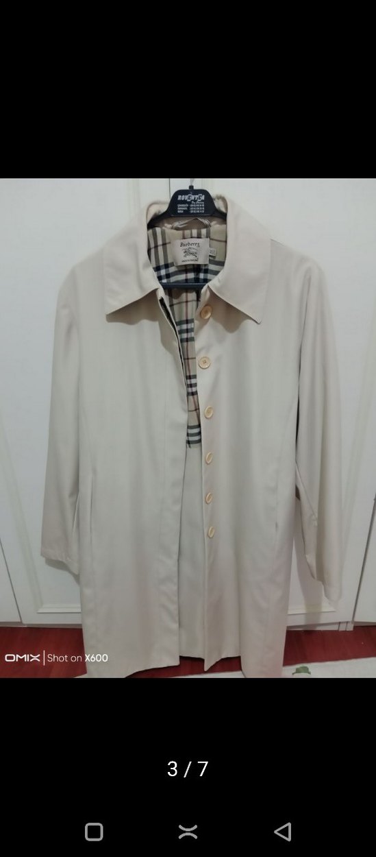 Burberry Gri Baskılı Mini Kemerli pardesü - Görsel 2