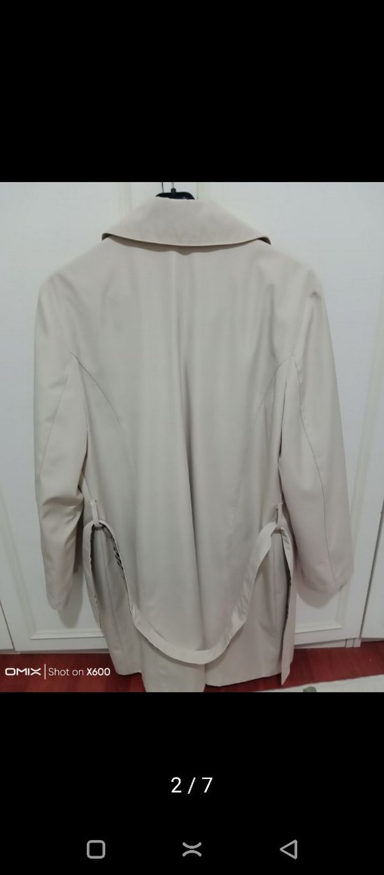 Burberry Gri Baskılı Mini Kemerli pardesü - Görsel 4