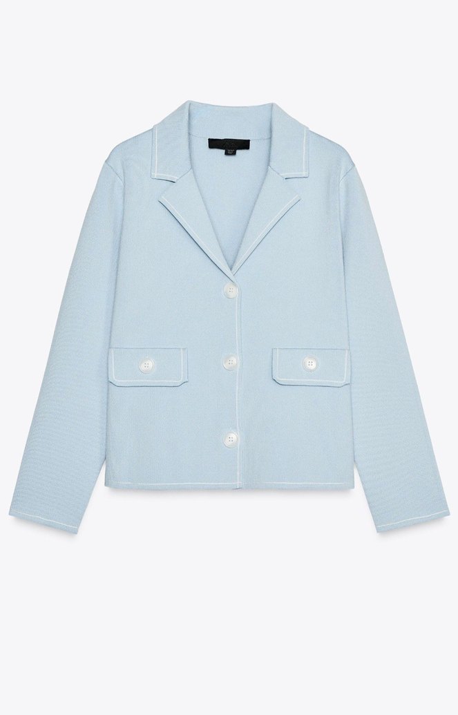 Zara Mavi Triko Hırka Ceket - Görsel 4