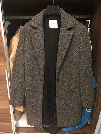 xs Beden Mango gri uzun mont/kaban