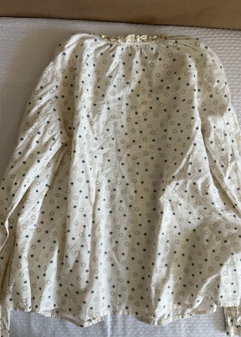 Kız Çocuk Beyaz Keten Bohem Gömlek - Görsel 2