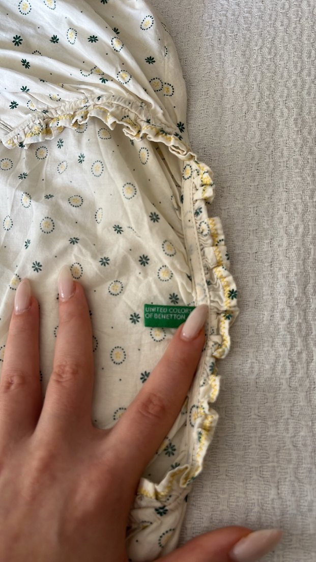 Kız Çocuk Beyaz Keten Bohem Gömlek - Görsel 3