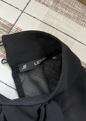 Drapeli Siyah Gotik Kadın Bluz - Görsel 2