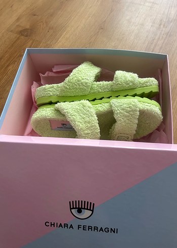 39 Beden yeşil Renk Yeşil Kadın Peluş Platform Terlik