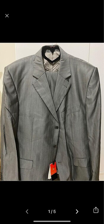 PIERRE CARDIN GRI TAKIM ELBISE ETIKETLI HIC GIYILMEDI 56/6 beden