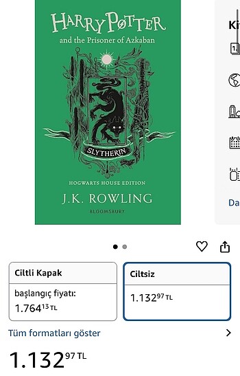 ingilizce Harry Potter 20.Yıl özel baskısı Slytherin Harry Potte
