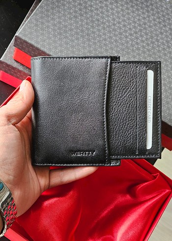 Siyah Deri Erkek Kartlıklı Cüzdanı - Görsel 12