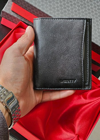 Siyah Deri Erkek Kartlıklı Cüzdanı - Görsel 10