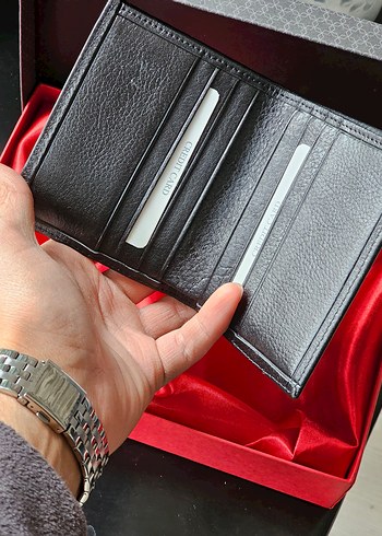 Siyah Deri Erkek Kartlıklı Cüzdanı - Görsel 5