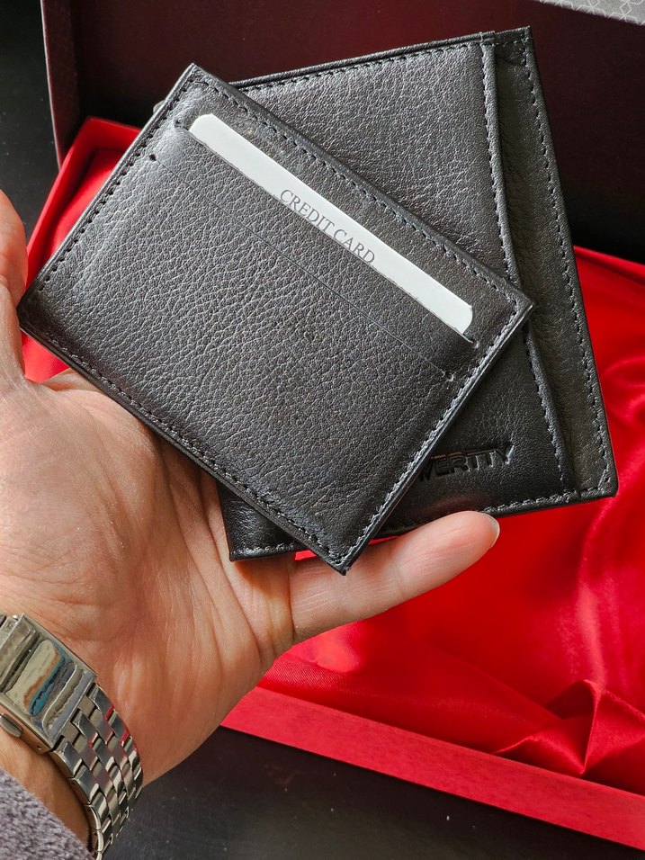 Siyah Deri Erkek Kartlıklı Cüzdanı - Görsel 3