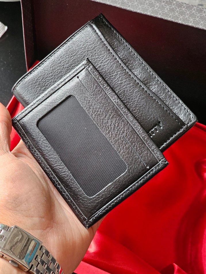 Siyah Deri Erkek Kartlıklı Cüzdanı - Görsel 4