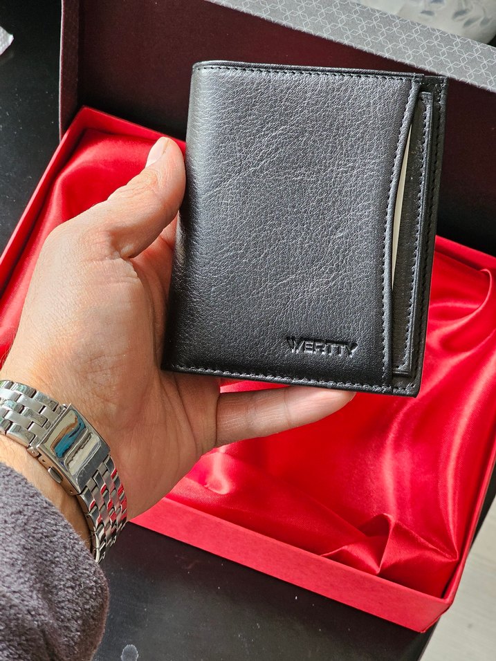 Siyah Deri Erkek Kartlıklı Cüzdanı - Görsel 2