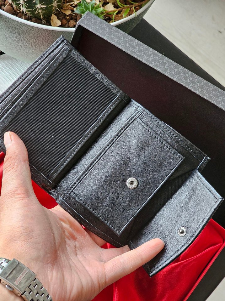 Hakiki Deri Siyah Klasik Erkek Cüzdanı - Görsel 4