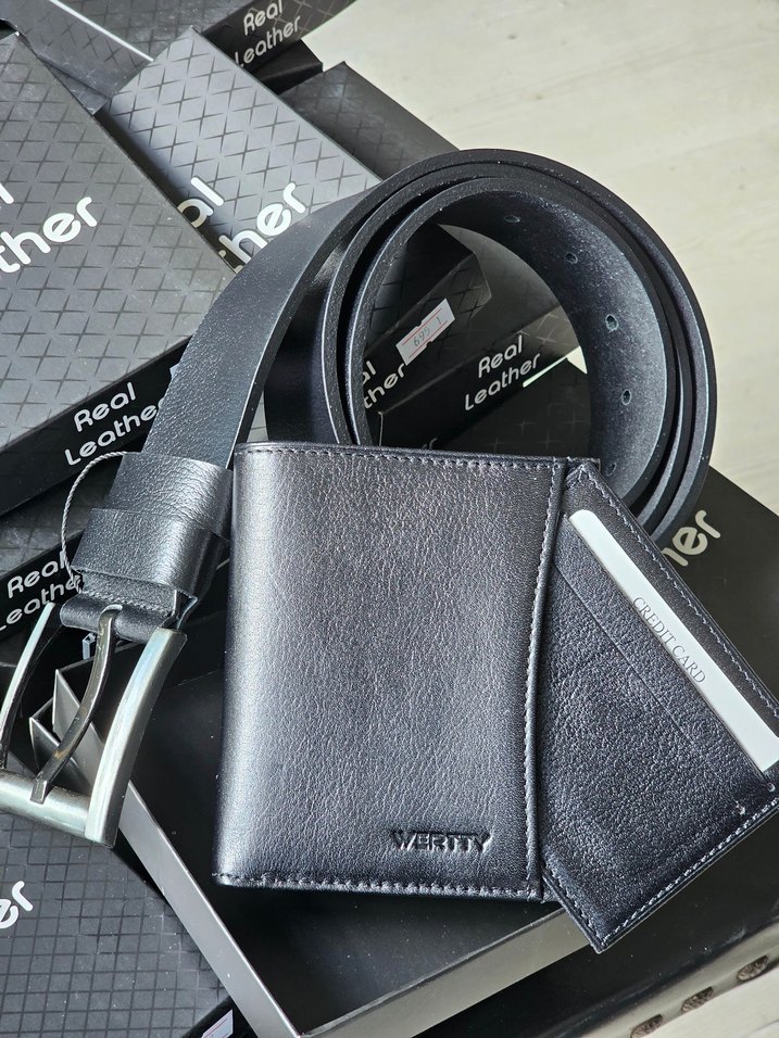 Hakiki Deri Erkek Cüzdan - Kemer - Kartlık Seti - Görsel 5