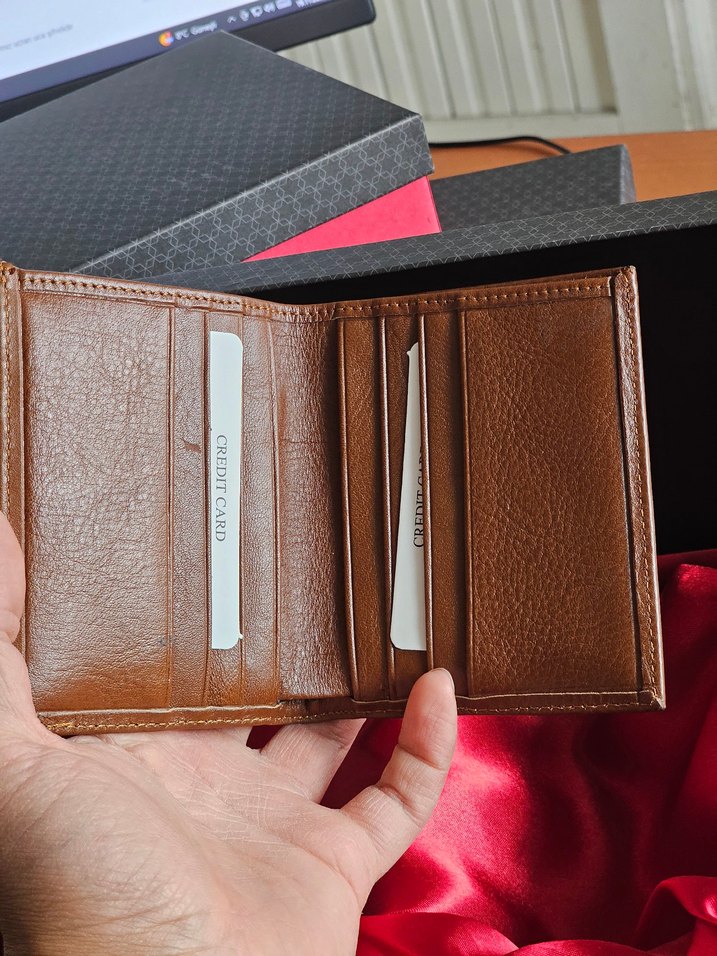 Hakiki Deri Erkek Taba Kartlıklı Cüzdan - Görsel 4