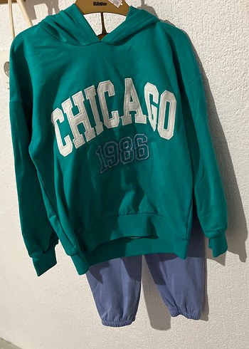 Diğer Erkek Çocuk Yeşil Baskılı Sweatshirt takım