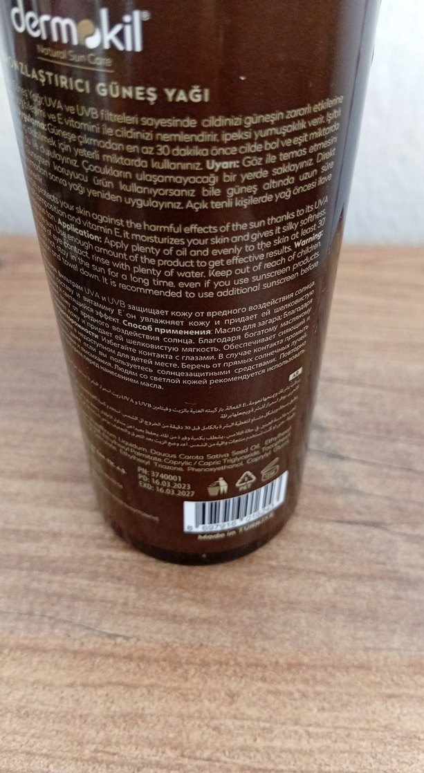 Dermokil Bronzlaştırıcı Güneş Yağı - Görsel 2