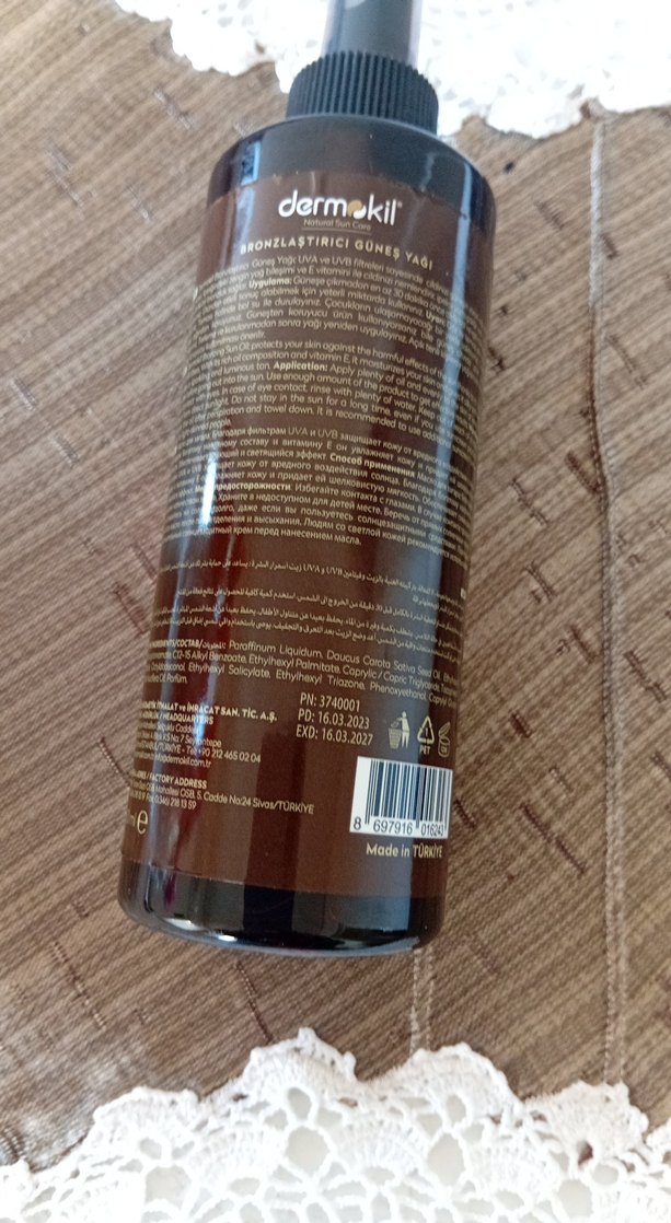 Dermokil Bronzlaştırıcı Yağ ve Çocuk Güneş Spreyi SPF 50 - Görsel 2