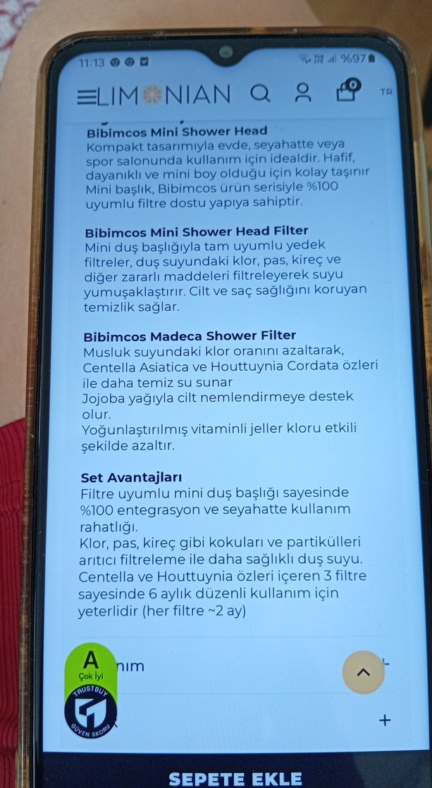 bıbımcos duş başlığı, yedek filtre, duş filtresi - Görsel 5