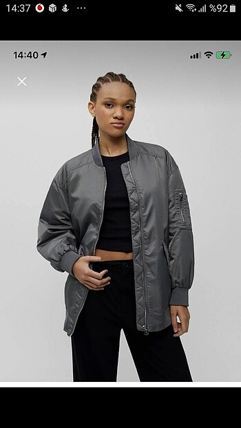 Oversize bomber ceket