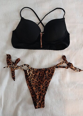 Bikini takim leopar tanga bikini