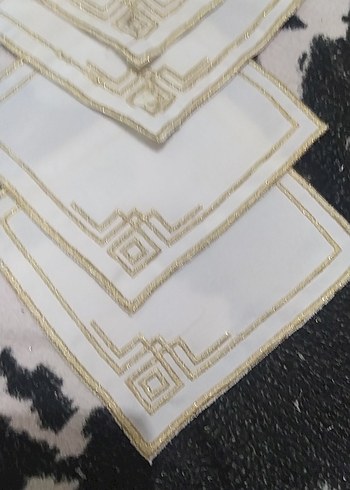 İşlemeli kahve sunum peçetesi 6 li fiyatı dir - Görsel 2