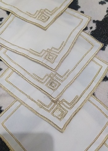 İşlemeli kahve sunum peçetesi 6 li fiyatı dir - Görsel 4