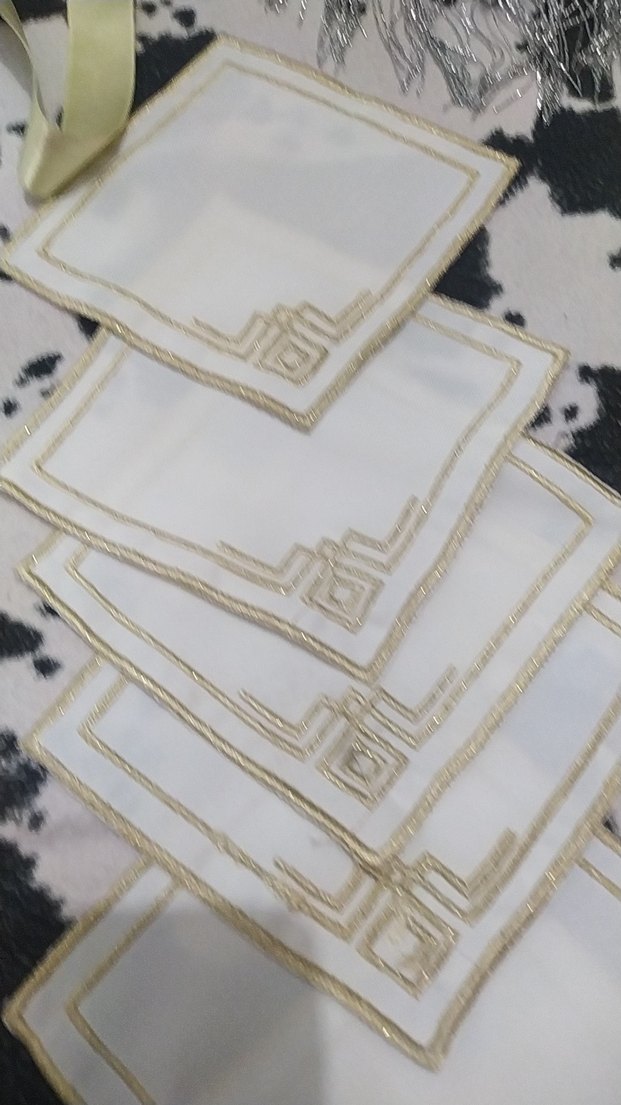 İşlemeli kahve sunum peçetesi 6 li fiyatı dir - Görsel 5